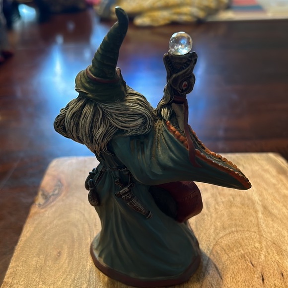 Spoontiques Wizard Owl Holding a Staph with Crystal Ball Statue Figurine Vintage - Picture 4 of 12